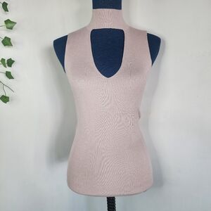 Express Ribbed Mock Turtleneck with Front Keyhole Design NWT